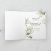 お母さん 母の日 ホワイト フラワーズ フローラル シーズンカード (内部)