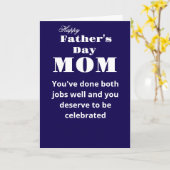 お母さん、父の日おめでとう カード (黄色い花)