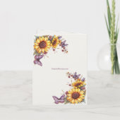 お母さん、特別な人 - ヒマワリのベンチ カード (裏面)