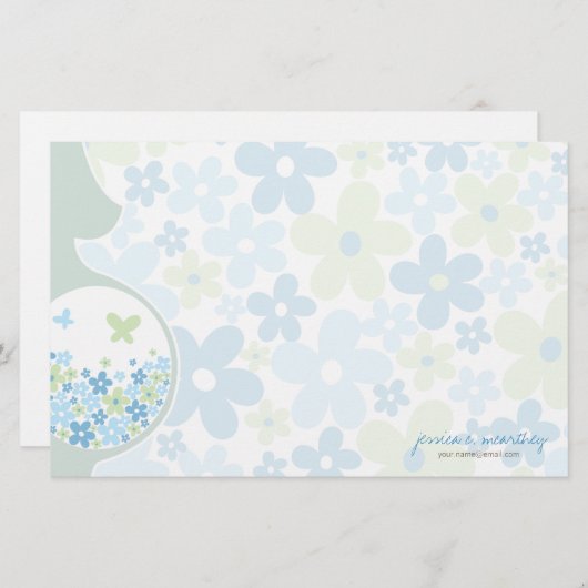 お母さん |男の赤ちゃんお知らせ 便箋 (正面/裏面)