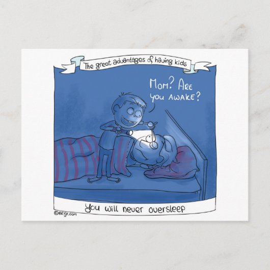 お母さん、目がさめていますか。 郵便はがき ポストカード (正面)