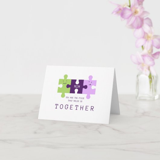 お母さん 私たちを繋ぐ大切なピース ママのカード カード (蘭)