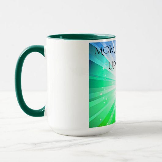 「お母さん、私の人生に火をつけてくれ」コーヒーかティーマグ。 マグカップ (左)