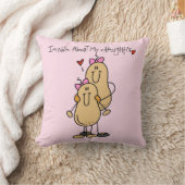 お母さん-私の娘のTシャツおよびギフトについてのナット クッション (ブランケット)