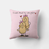 お母さん-私の娘のTシャツおよびギフトについてのナット クッション (裏面)