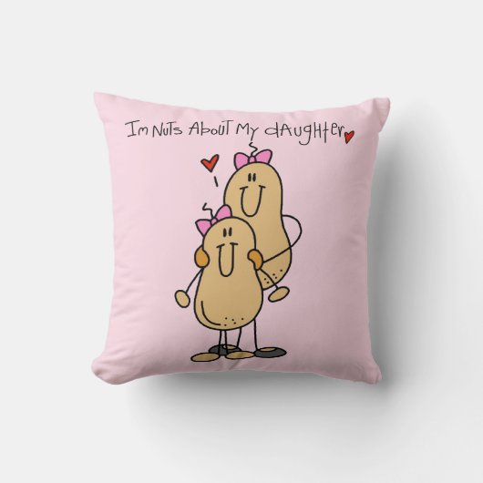 お母さん-私の娘のTシャツおよびギフトについてのナット クッション (正面)