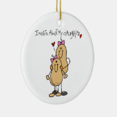 お母さん-私の娘のTシャツおよびギフトについてのナット セラミックオーナメント (右)