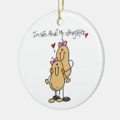 お母さん-私の娘のTシャツおよびギフトについてのナット セラミックオーナメント (左)