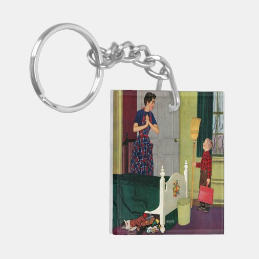 お母さん、私は私の部屋をきれいにしました! キーホルダー (正面左)