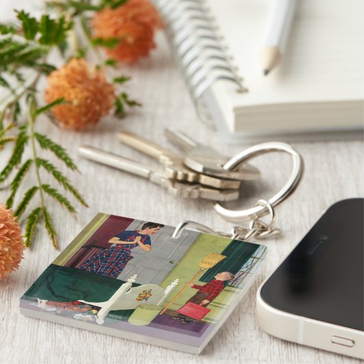 お母さん、私は私の部屋をきれいにしました! キーホルダー (正面右)