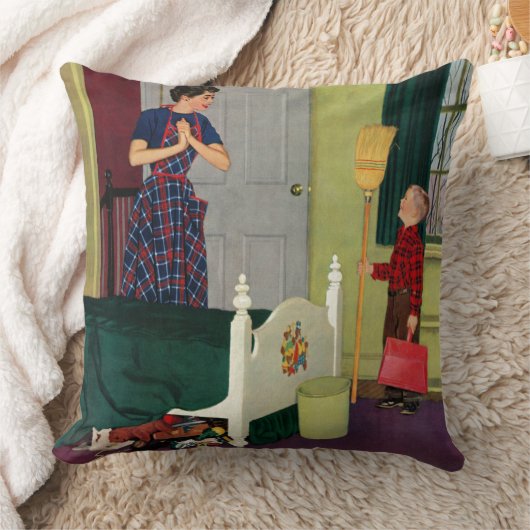 お母さん、私は私の部屋をきれいにしました! クッション (ブランケット)