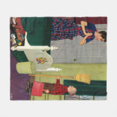 お母さん、私は私の部屋をきれいにしました! フリースブランケット (正面(横))