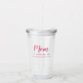 「お母さん、許してあげよう」かわいいおもしろい猫好き アクリルタンブラー (正面)