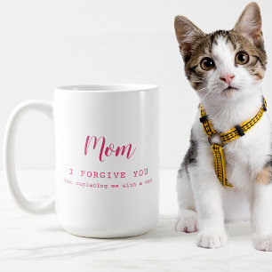 「お母さん、許してあげよう」かわいいおもしろい猫好き コーヒーマグカップ