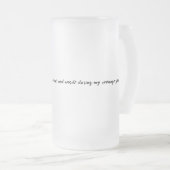 「お母さん、過去をお許し。母の日おめでとう! フロストグラスビールジョッキ (正面右)