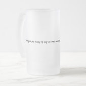 「お母さん、過去をお許し。母の日おめでとう! フロストグラスビールジョッキ (正面左)