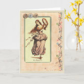 お母さん、Laのバレリーナの挨拶状 カード (黄色い花)