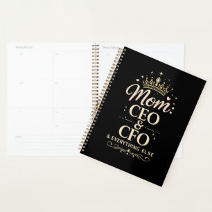 お母さんCEO & CFO Tシャツ - 面白い母の日ギフト プランナー手帳