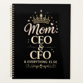 お母さんCEO & CFO Tシャツ - 面白い母の日ギフト プランナー手帳 (正面)