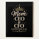 お母さんCEO & CFO Tシャツ - 面白い母の日ギフト プランナー手帳 (裏面)