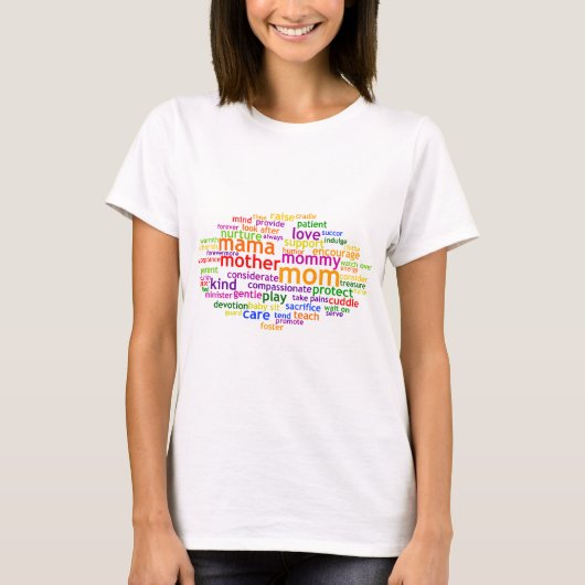 お母さんWordle Tシャツ (正面)