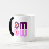 お母さんWOWのハートの反射のコーヒー・マグ モーフィングマグカップ (正面左)