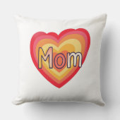 お母さカラフルん、かわいい感傷的な贈り物 | 母の生活 クッション (正面)