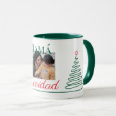 お母さスペインのん向けユニークフォトクリスマスプレゼント2枚 マグカップ (正面右)
