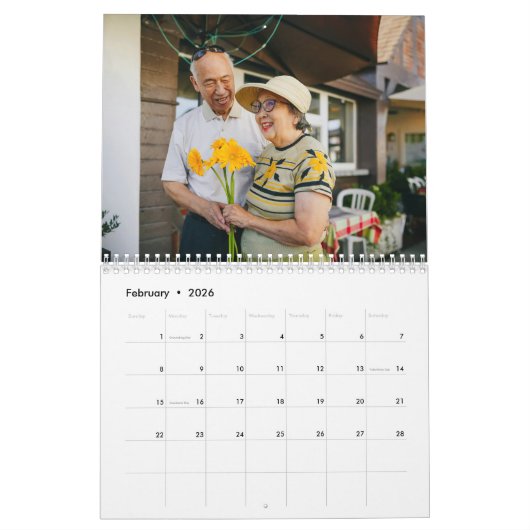 お母さパーソナライズされたんの写真カレンダーの贈り物 カレンダー (2月 2026)
