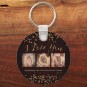 お母さパーソナライズされたん3フォトコラージギフト キーホルダー (正面)