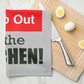 お母さ保んが漬物をおもしろい言う キッチンタオル (四つ折り)