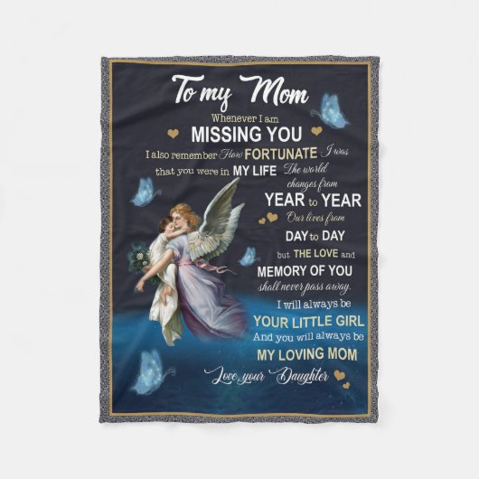 『お母さ恋しく思んにプレゼント』 フリースブランケット (正面)