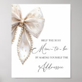 お母さ救済んが封忙し筒に白い弓 ポスター (正面)