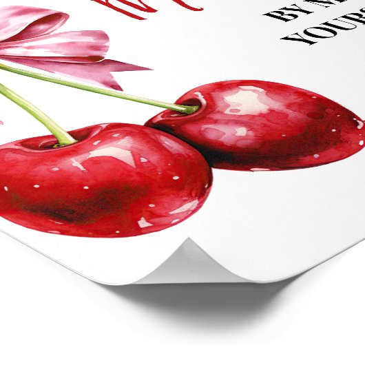 お母さ救済ん自分の宛先にさくらんぼシャワー ポスター (角)