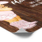 お母さ救済ん自分の宛先に女性のカーボーイシャワー ポスター (角)