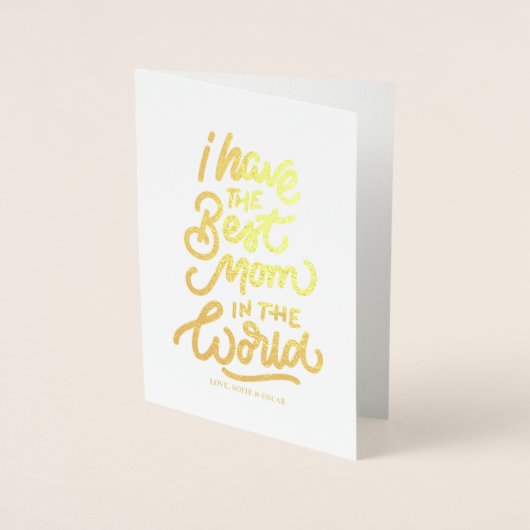 お母さ最高のんが世界に！母の日 箔カード (正面)