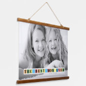 お母さ最高のんカラフル母の日の写真 吊り下げ型タペストリー (傾斜あり)