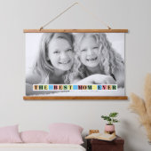 お母さ最高のんカラフル母の日の写真 吊り下げ型タペストリー (寝室)