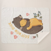 お母さ最高のんシェラパ毛布、母の日の贈り物 シェルパブランケット (正面(横))