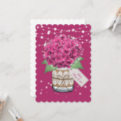 お母さ最高のんピンクアジサイかわいい母の日 カード (正面/裏面インサイチュ)