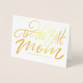 お母さ最高のんレタリング幸せな母の日 箔カード (正面)