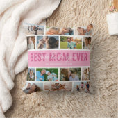 お母さ最高のん写真コラージュPink クッション (ブランケット)