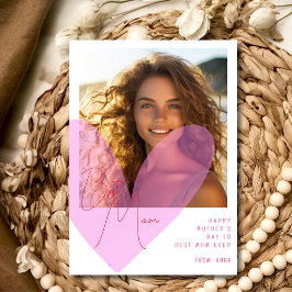 お母さ最高のん前にハート母の日の写真 シーズンカード