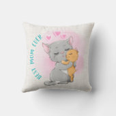 お母さ最高のん枕、可愛い猫ギフト母の日 クッション (裏面)