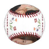 お母さ最高のん花母の日の写真 野球ボール (裏面)