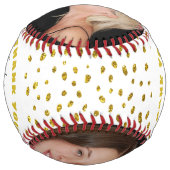 お母さ最高のん金ゴールドグリッター母の日写真 ソフトボール (裏面)