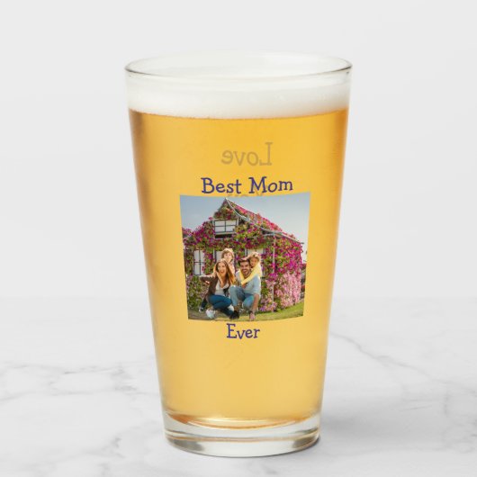 お母さ最高のんEver Glass Cupのパーソナライズ タンブラーグラス (ドリンク正面)