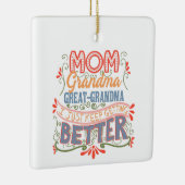 お母さ素晴らしん – おばあちゃん保よくなってきた セラミックオーナメント (右)