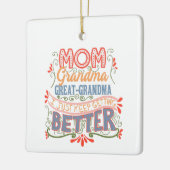 お母さ素晴らしん – おばあちゃん保よくなってきた セラミックオーナメント (左)