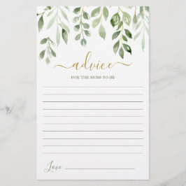 お母さ葉んがカードになるための緑のアドバイス